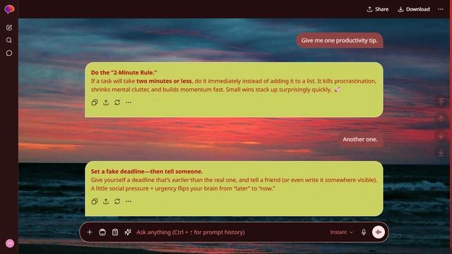 Silent Veil is a dark red ChatGPT theme with an image background.