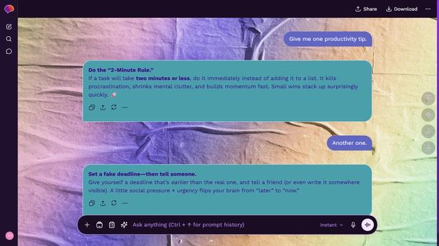 Smoky Bay is a dark purple ChatGPT theme with an image background.