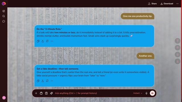 Soft Wisp is a dark red ChatGPT theme with an image background.