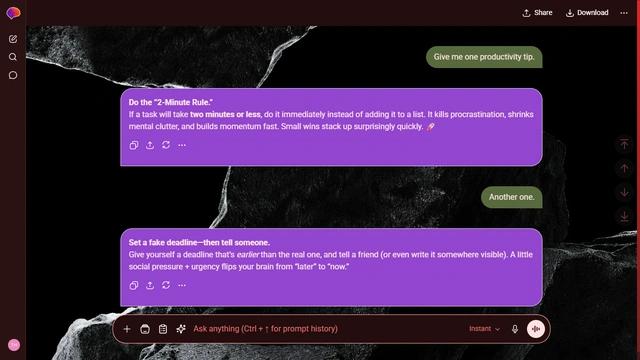 Still Wake is a dark red ChatGPT theme with an image background.