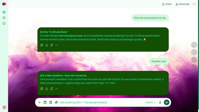 Stormy Field is a light emerald ChatGPT theme with an image background.