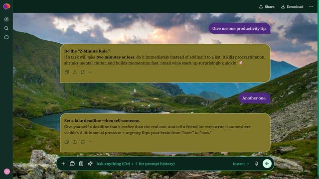 Stormy Mountain theme preview