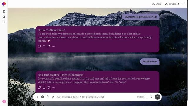 Sunlit City is a light zinc ChatGPT theme with an image background.
