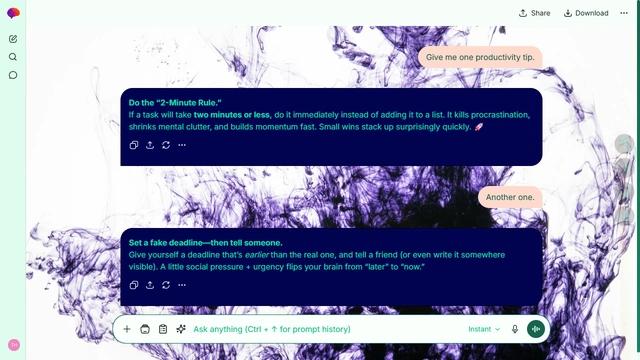 Sunlit Field is a light emerald ChatGPT theme with an image background.