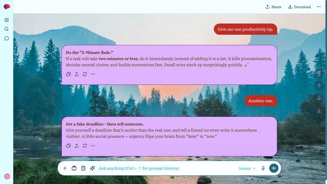 Sunlit River theme preview