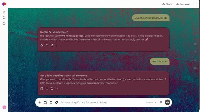 Tonal Bloom is a light stone ChatGPT theme with an image background.