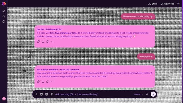 Tonal Canvas is a dark purple ChatGPT theme with an image background.