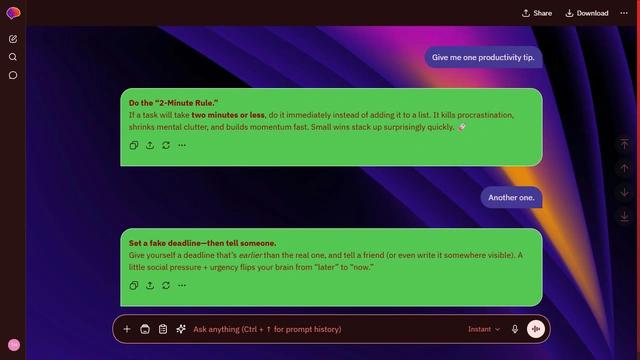 Tonal Wave is a dark red ChatGPT theme with an image background.