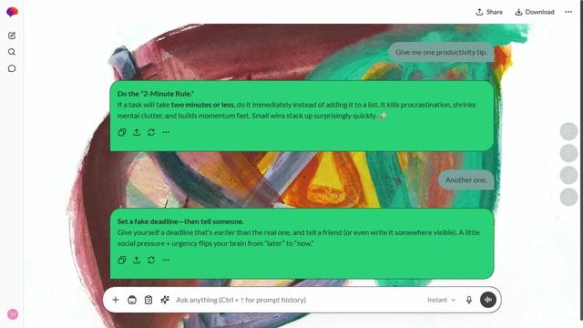 Velvet Basin is a light stone ChatGPT theme with an image background.