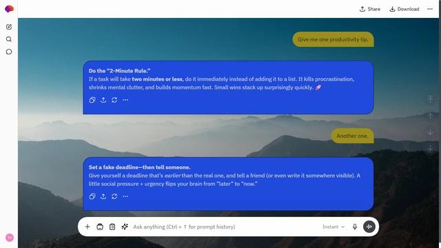 Velvet Crest is a light zinc ChatGPT theme with an image background.