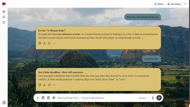 Washed Cloud is a light zinc ChatGPT theme with an image background.