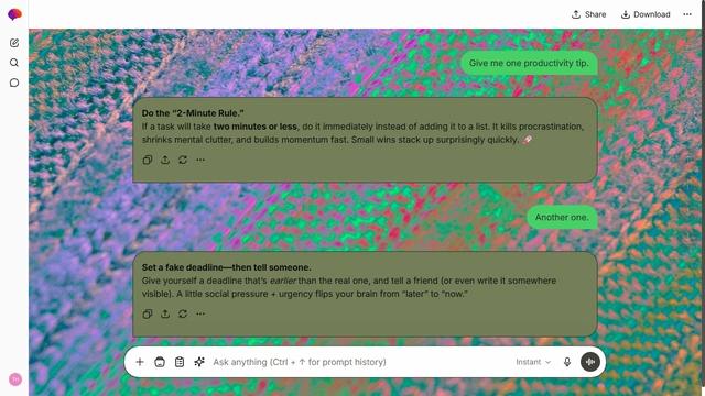 Wild Canvas is a light stone ChatGPT theme with an image background.