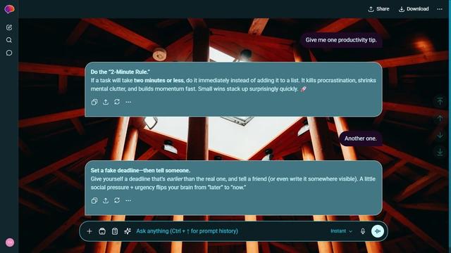 Wild Canyon is a dark cyan ChatGPT theme with an image background.