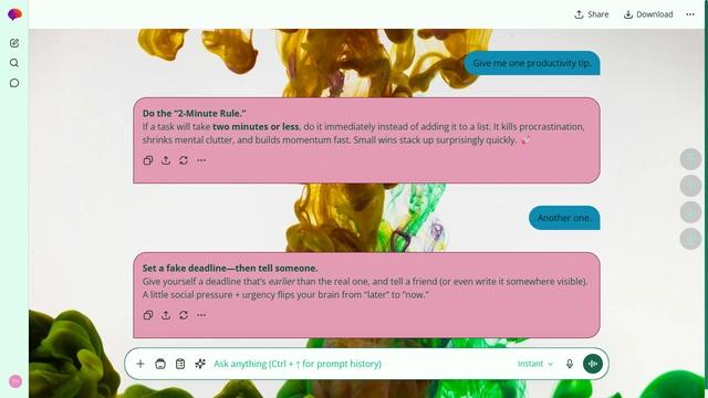 Windswept Dune is a light emerald ChatGPT theme with an image background.