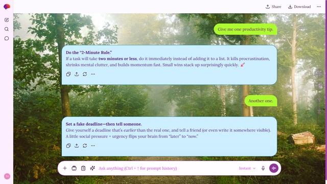 Windswept Grid is a light fuchsia ChatGPT theme with an image background.