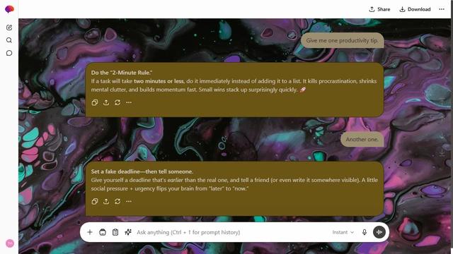 Woven Bay is a light stone ChatGPT theme with an image background.