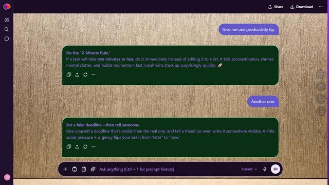Woven Beacon is a dark purple ChatGPT theme with an image background.