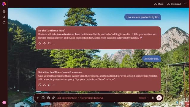 Woven Veil is a dark red ChatGPT theme with an image background.
