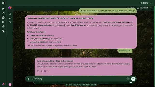 Burnished Curl theme preview