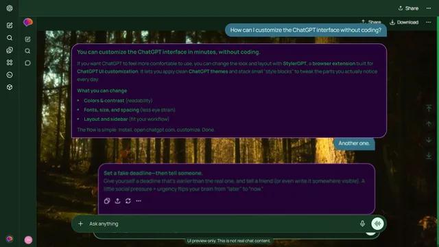 Calm Curl theme preview