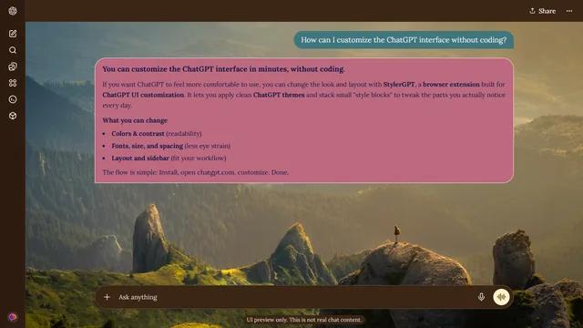 Calm Glade theme preview