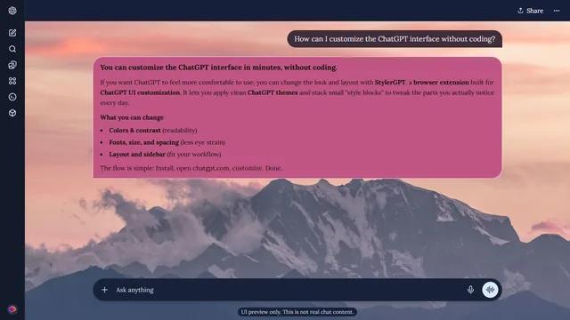 Calm Ridge theme preview