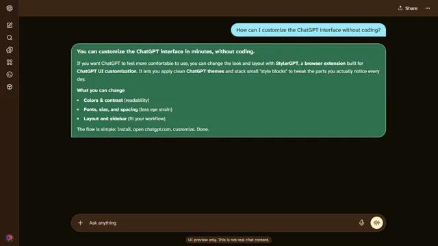 Cataract Amber Night theme preview