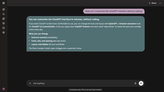 Glare Night theme preview