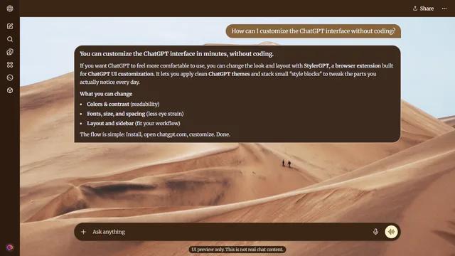 Hidden Desert theme preview
