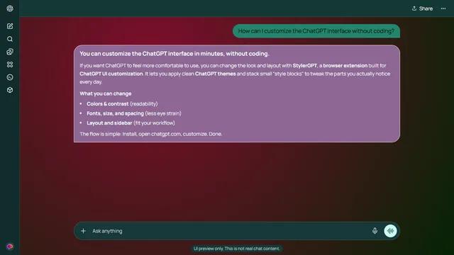 Hidden Plume theme preview