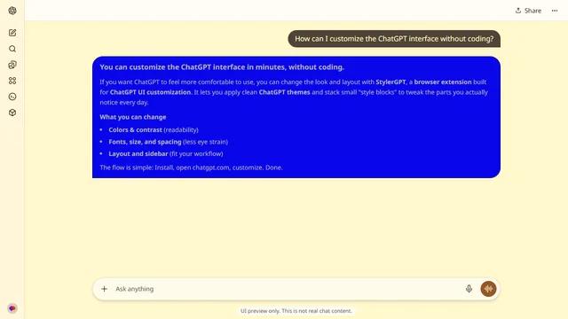 High Contrast Amber theme preview
