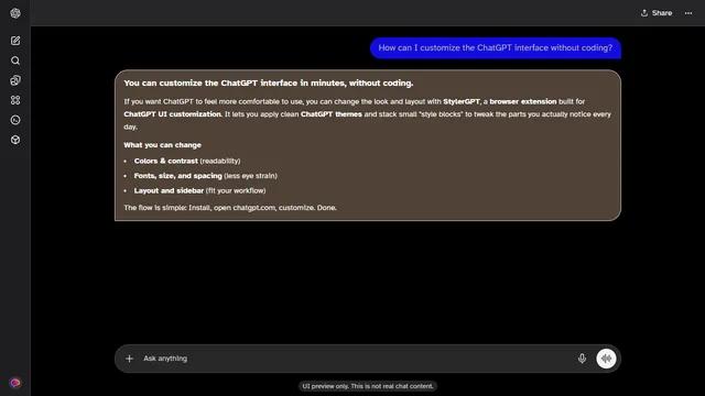 High Contrast Dark theme preview