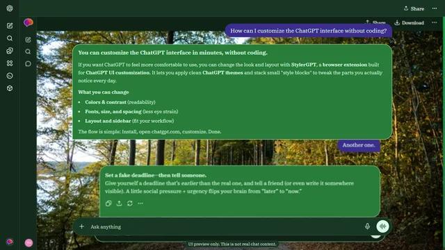 Serene Curl theme preview