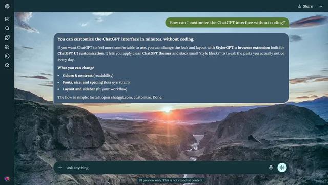 Soft Ridge theme preview