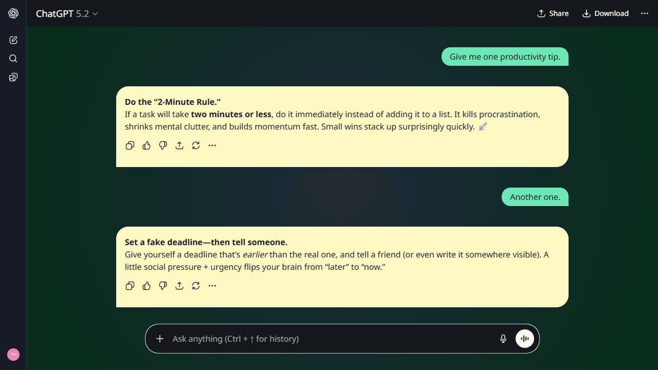 Comet Burst theme preview