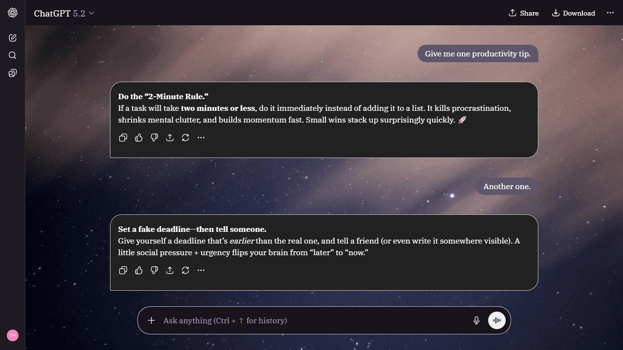 Dusty Skyline theme preview
