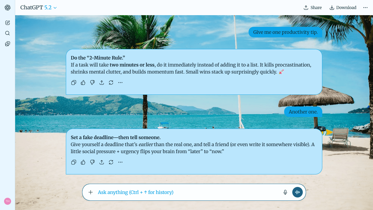 Faded Tide theme preview