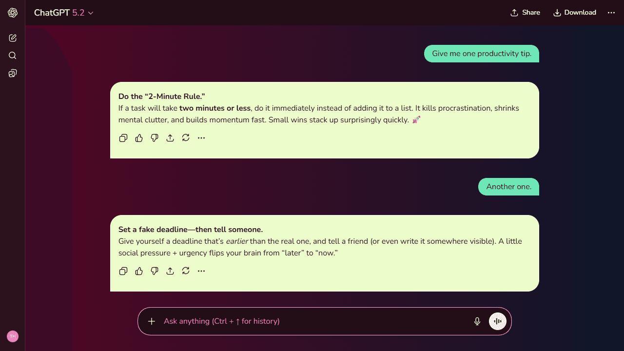 Glint Glide theme preview