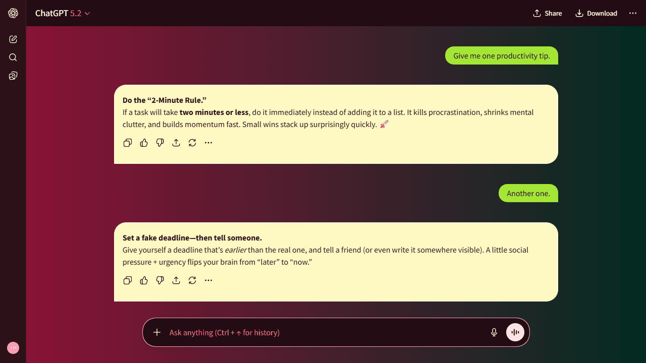 Glint Run theme preview