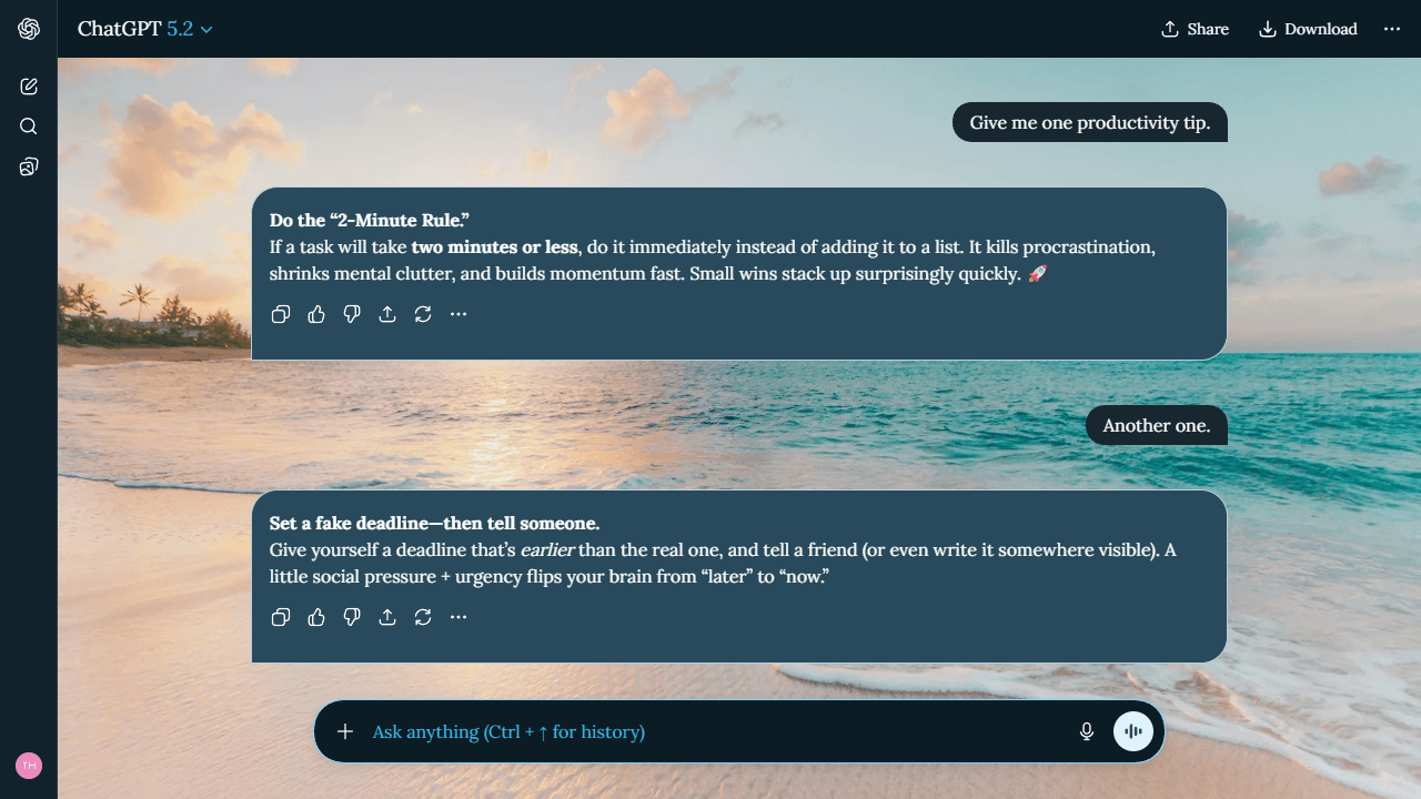 Glowing Bay theme preview