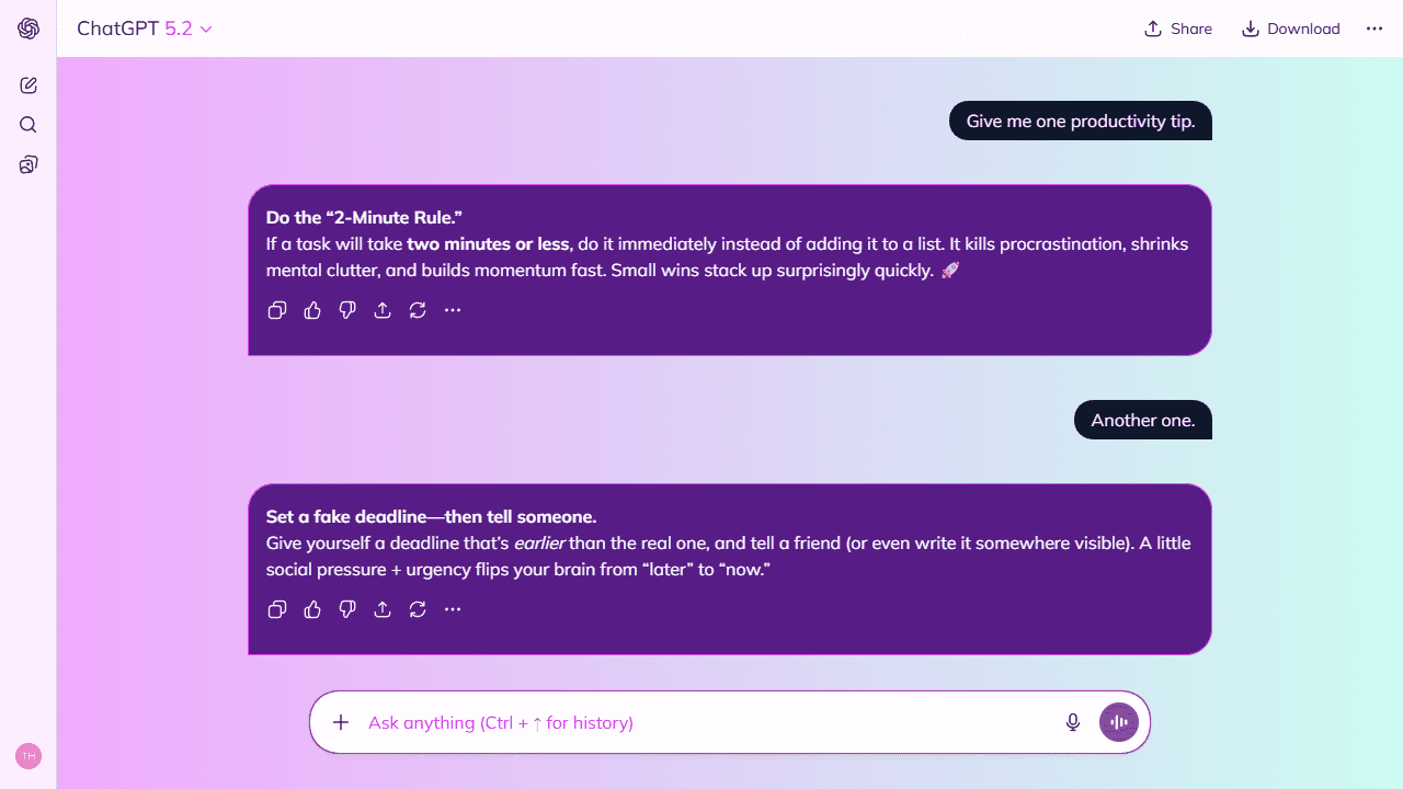 Mosaic Current theme preview