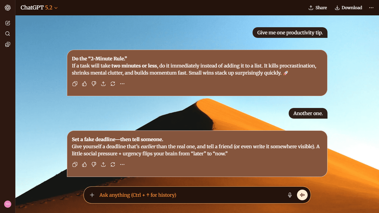 Drifting Dune theme preview
