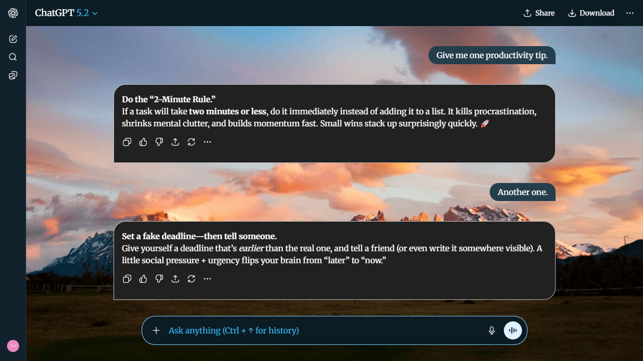 Drifting Summit theme preview