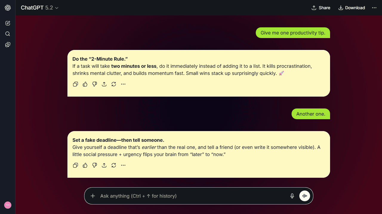Fathom Burst theme preview