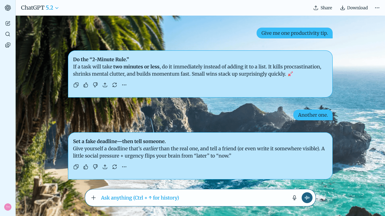 Frosted Bay theme preview