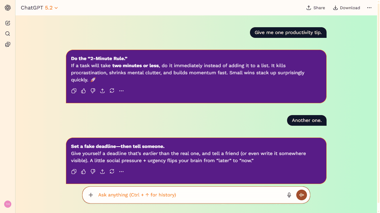 Glimmer Sway theme preview