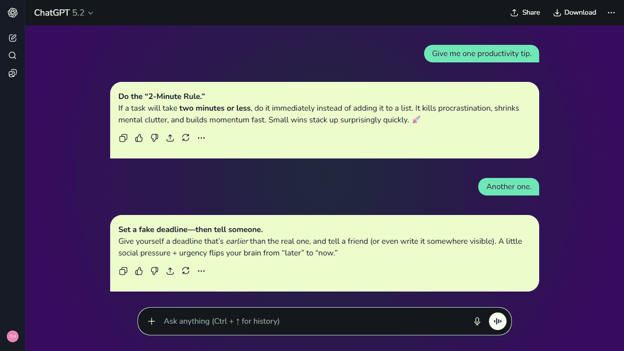 Glint Core theme preview