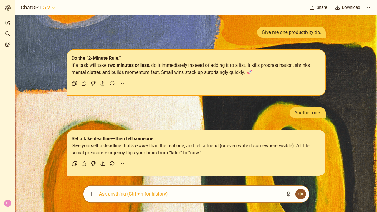 Glowing Ribbon theme preview
