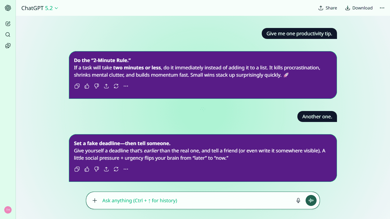 Haven Flare theme preview