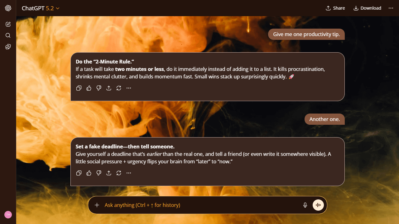 Shaded Plume theme preview